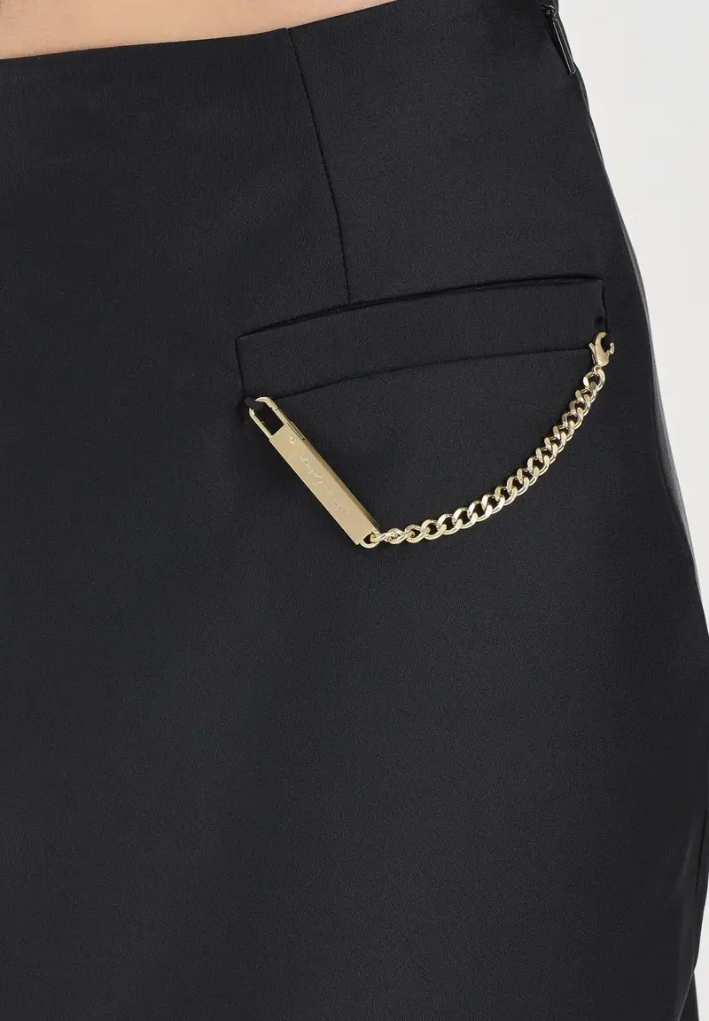 Gonna midi nera da donna miniatura 3