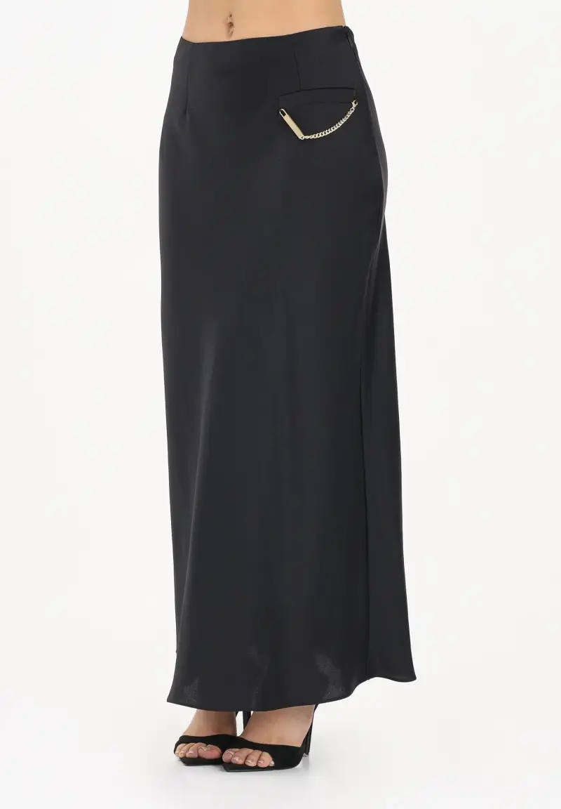 Gonna midi nera da donna