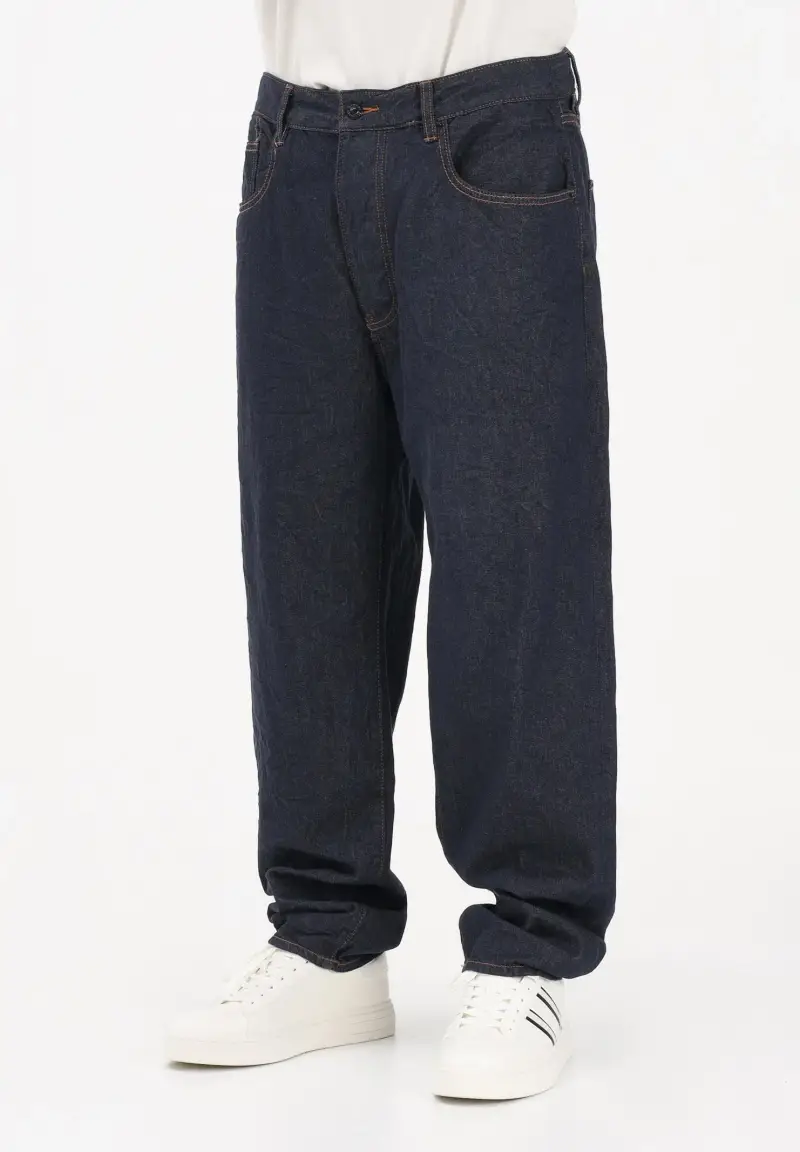 Jeans in denim blu da uomo