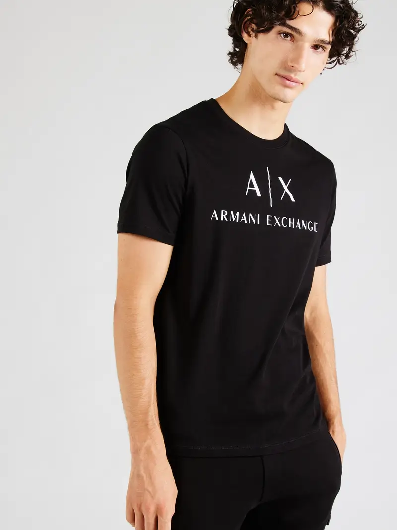 ARMANI EXCHANGE Maglietta '8NZTCJ' nero / bianco miniatura 2