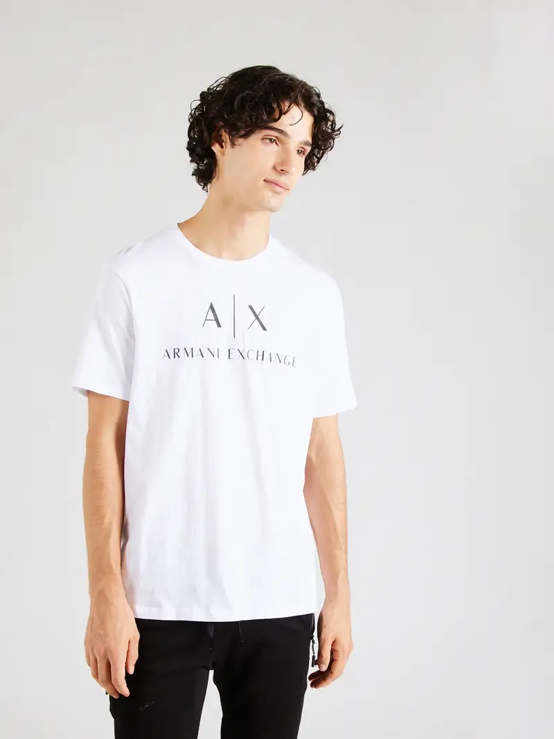 ARMANI EXCHANGE Maglietta '8NZTCJ' nero / bianco miniatura 2