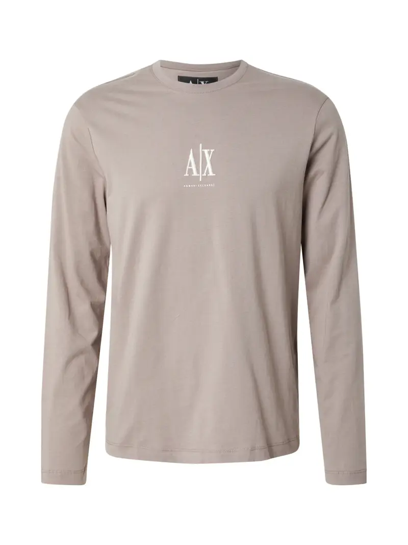 ARMANI EXCHANGE Maglietta  beige scuro / bianco