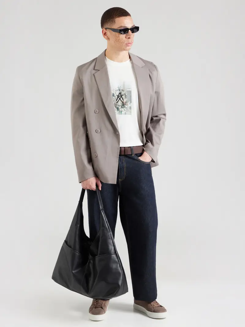 Maglietta blu chiaro / grigio / nero / offwhite miniatura 2