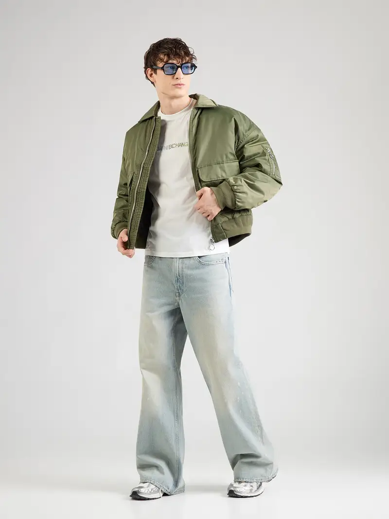 Maglietta blu chiaro / marrone / verde / offwhite miniatura 3