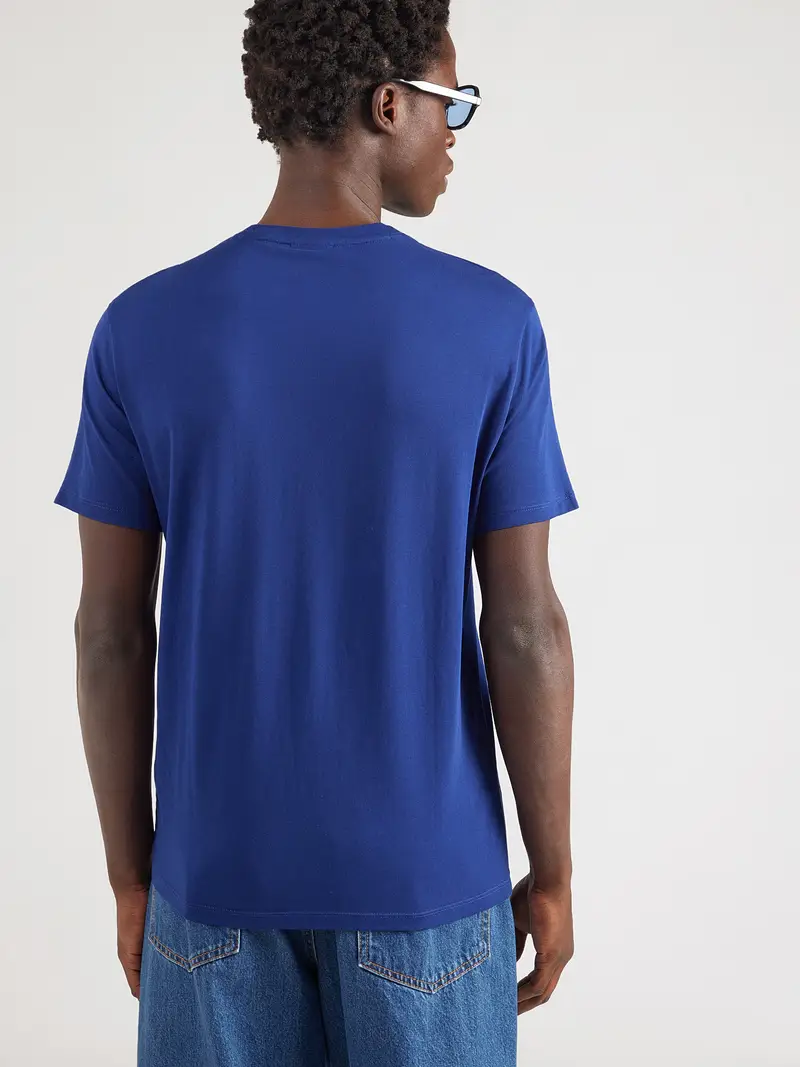 Maglietta blu cobalto / bianco miniatura 2