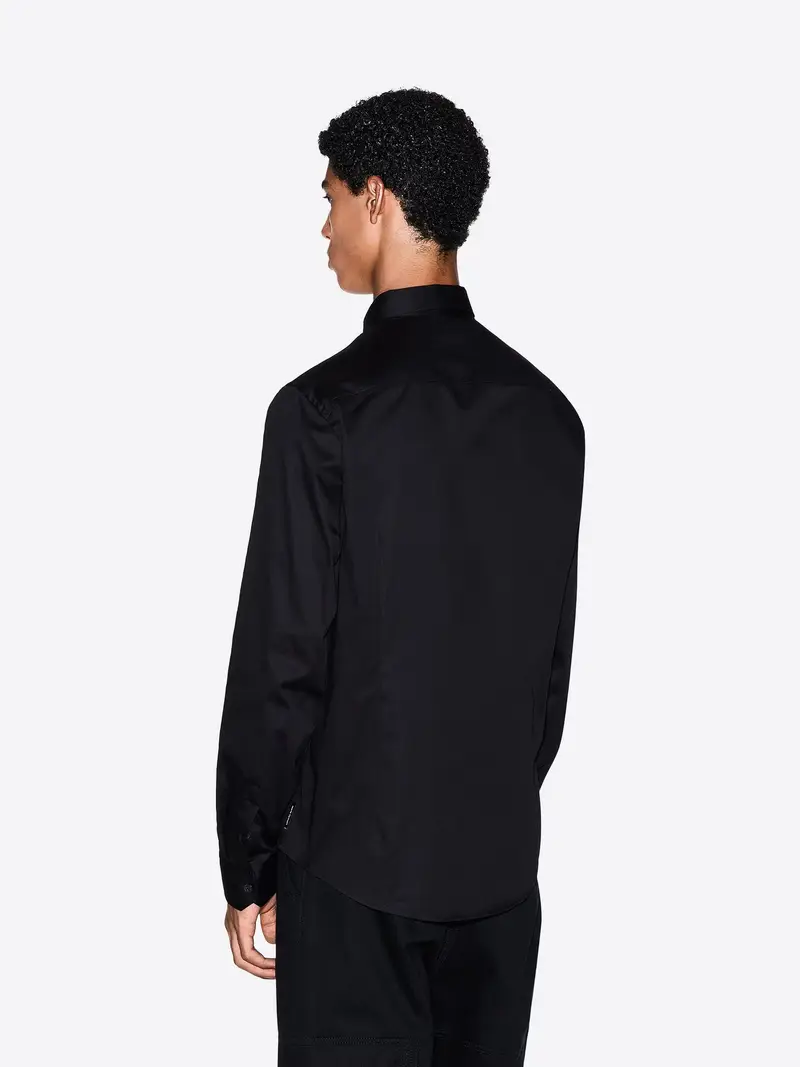 Armani Exchange Maglia da Uomo in Cotone Nero miniatura 3