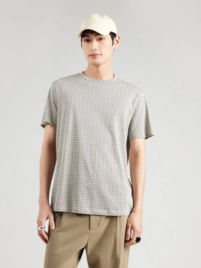 Maglietta crema / beige scuro / nero miniatura 2