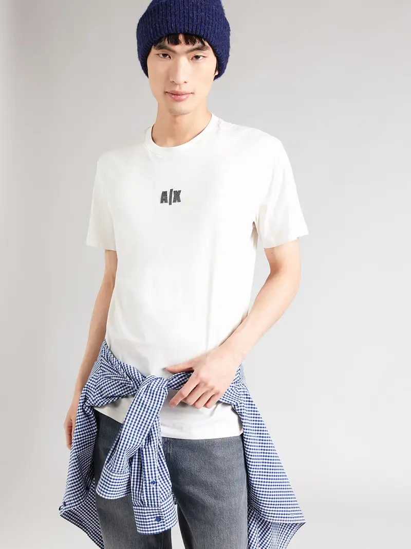 Maglietta crema / nero miniatura 2