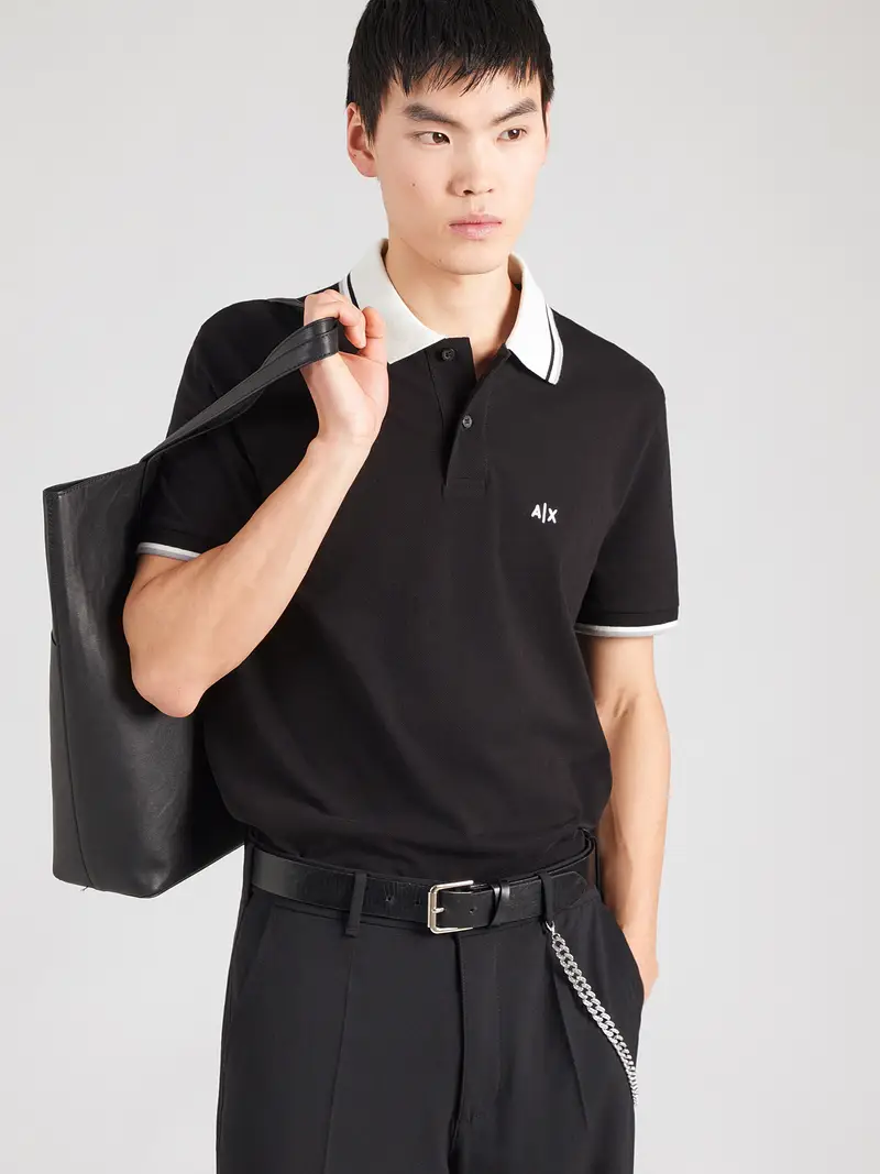 Maglietta grigio chiaro / nero / bianco miniatura 3