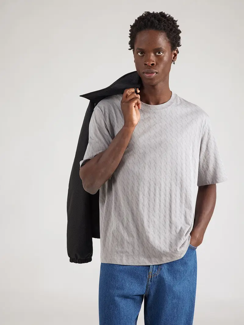 Maglietta grigio / grigio chiaro miniatura 3