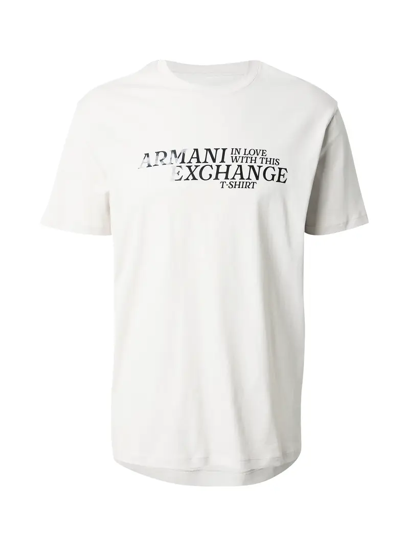 ARMANI EXCHANGE Maglietta  grigio / nero / bianco