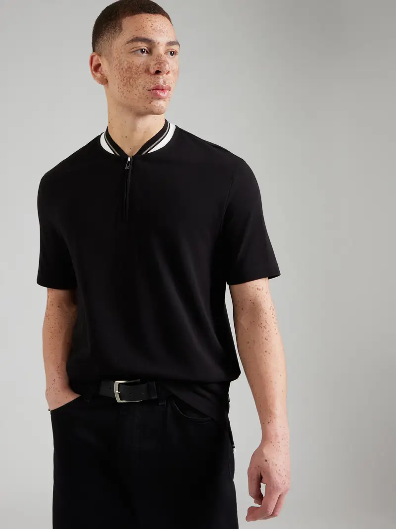 Maglietta marrone / nero / bianco miniatura 2