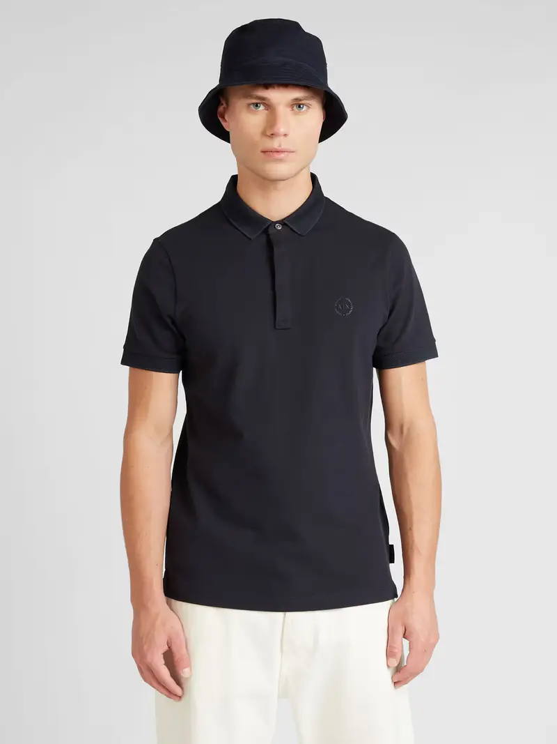 Armani Exchange Maglia Uomo Blu Navy in Cotone miniatura 2