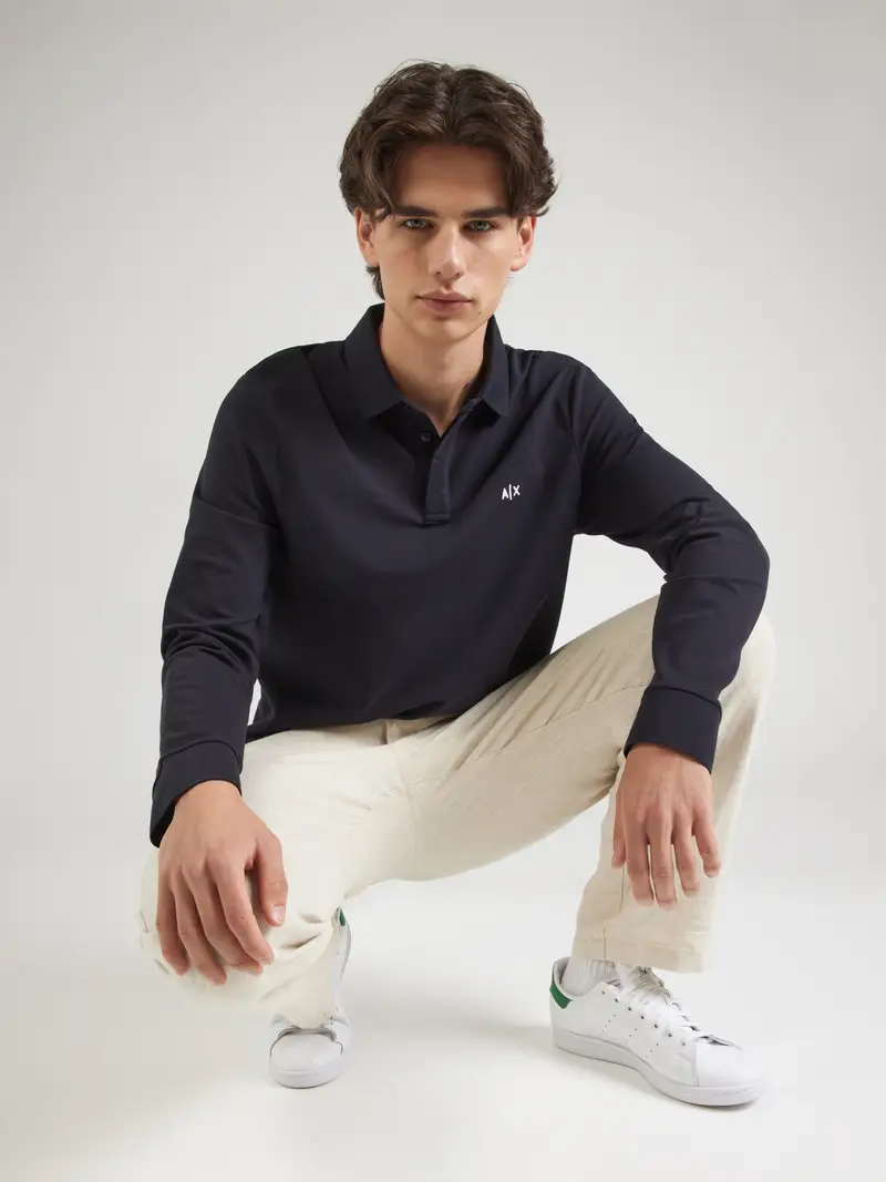 ARMANI EXCHANGE Maglietta navy / bianco miniatura 2