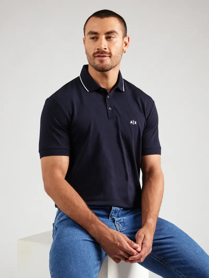 ARMANI EXCHANGE Maglietta navy / bianco miniatura 3