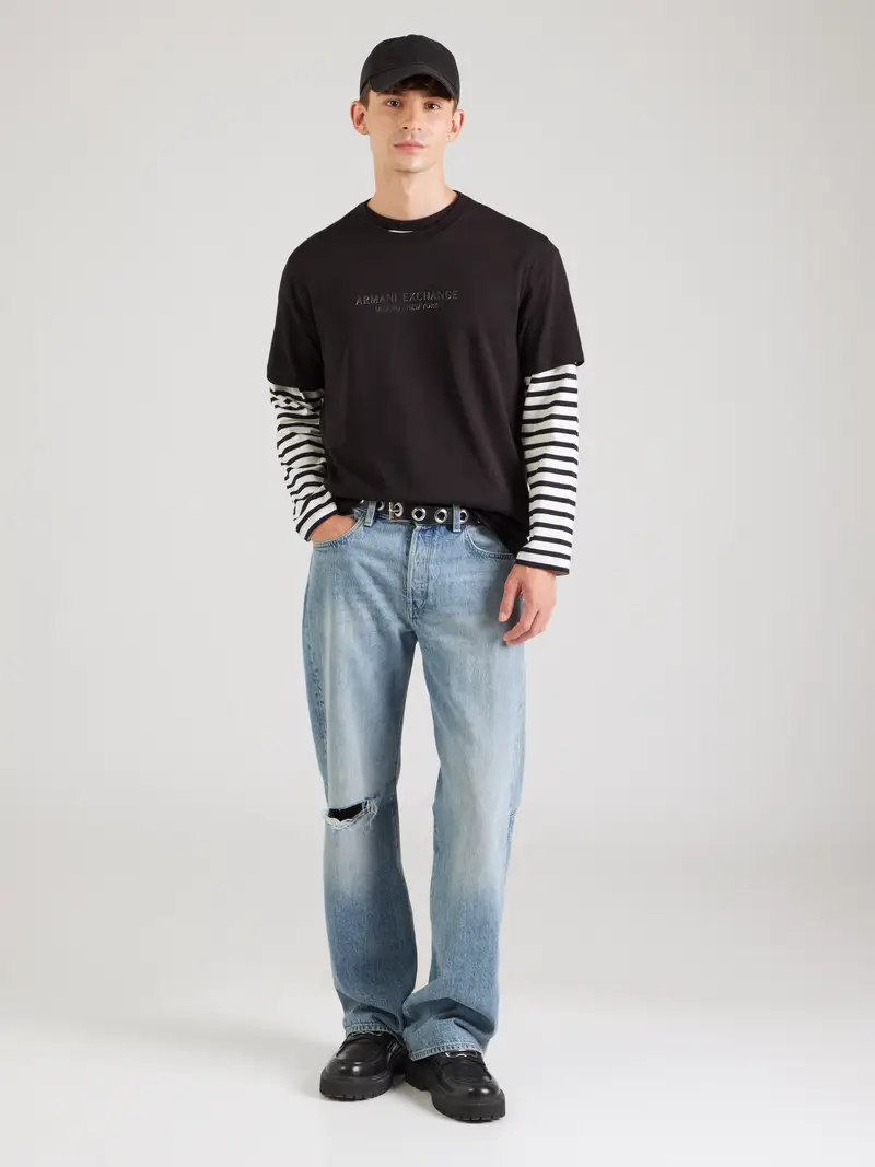 ARMANI EXCHANGE Maglietta  nero miniatura 3