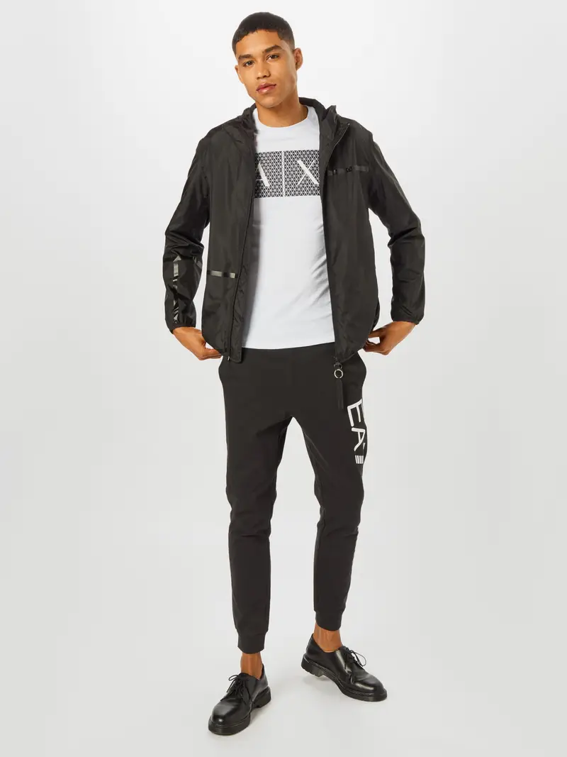 ARMANI EXCHANGE Maglietta nero / bianco miniatura 3