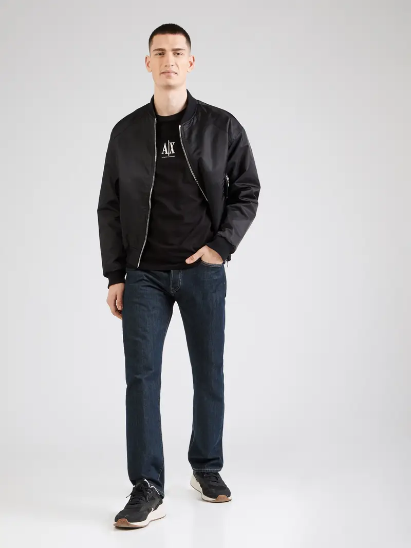 ARMANI EXCHANGE Maglietta nero / bianco miniatura 3