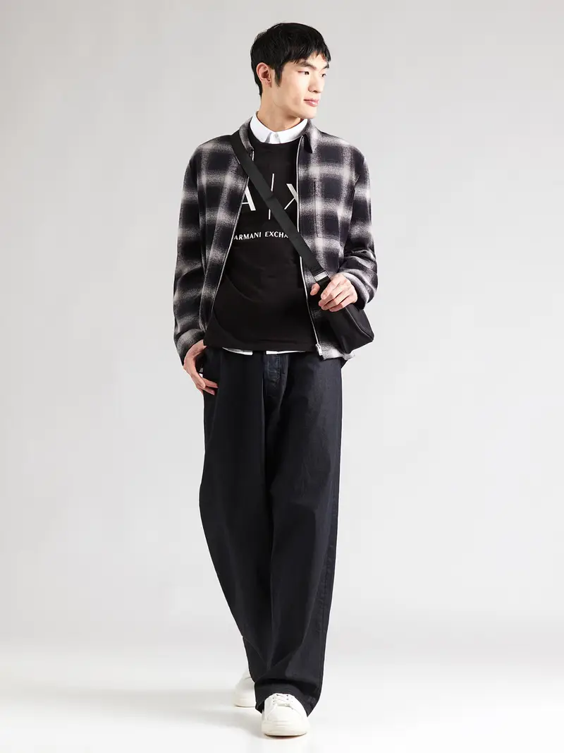 Maglietta nero / offwhite miniatura 3