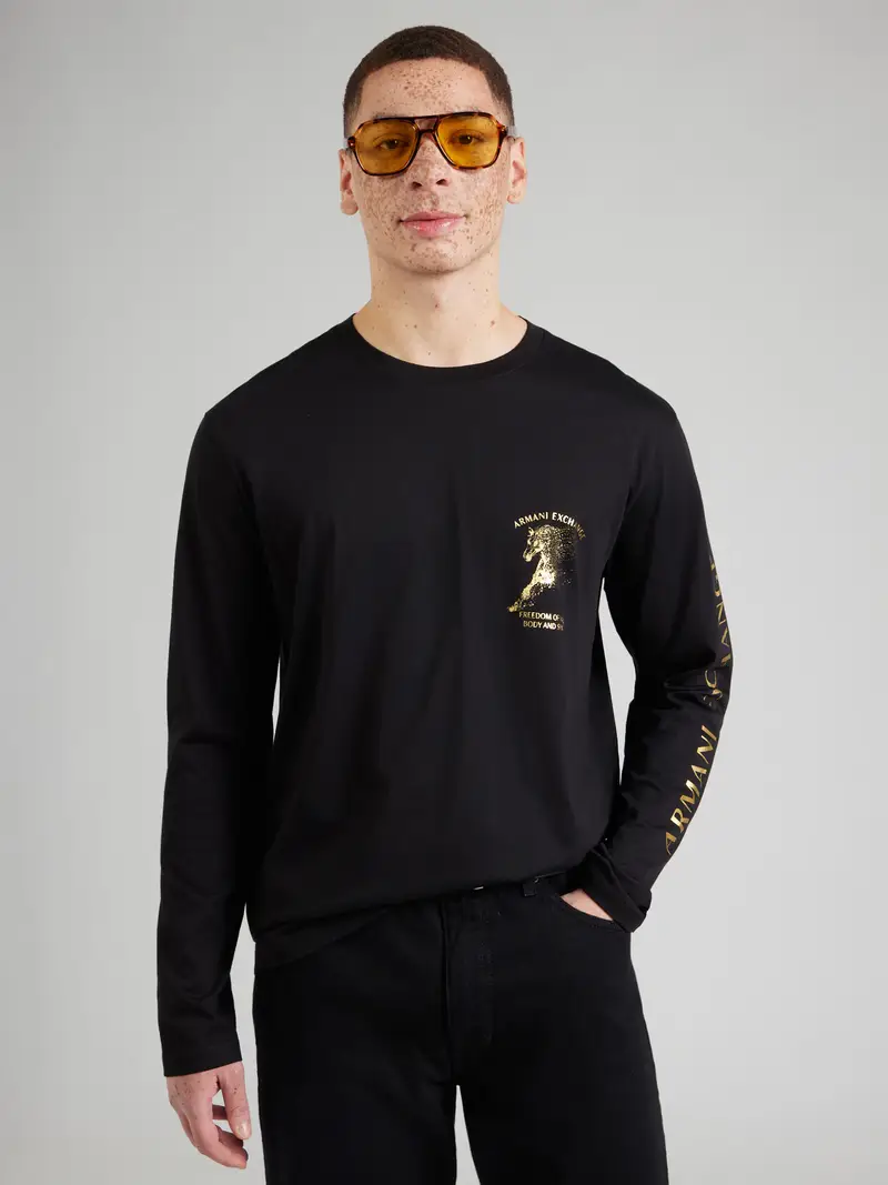 Maglietta oro / nero miniatura 2