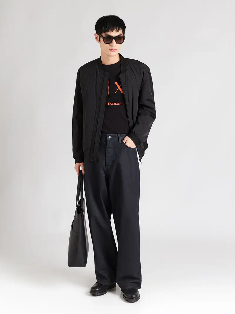 Maglietta rosso chiaro / nero miniatura 2