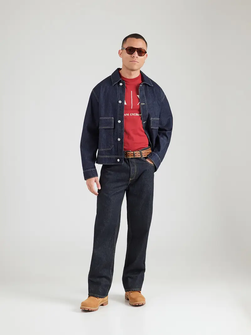 Maglietta rosso ciliegia / bianco miniatura 3