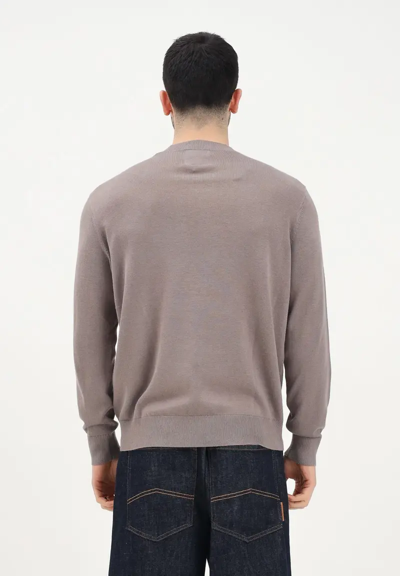 ARMANI EXCHANGE Maglioncino girocollo marrone da uomo miniatura 2