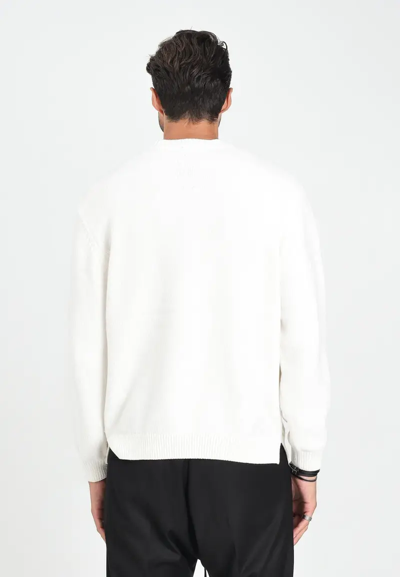 ARMANI EXCHANGE Maglioncino girocollo panna da uomo miniatura 3