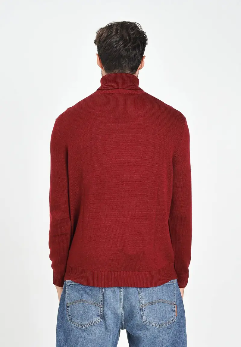 ARMANI EXCHANGE Maglione a collo alto bordeaux da uomo miniatura 2