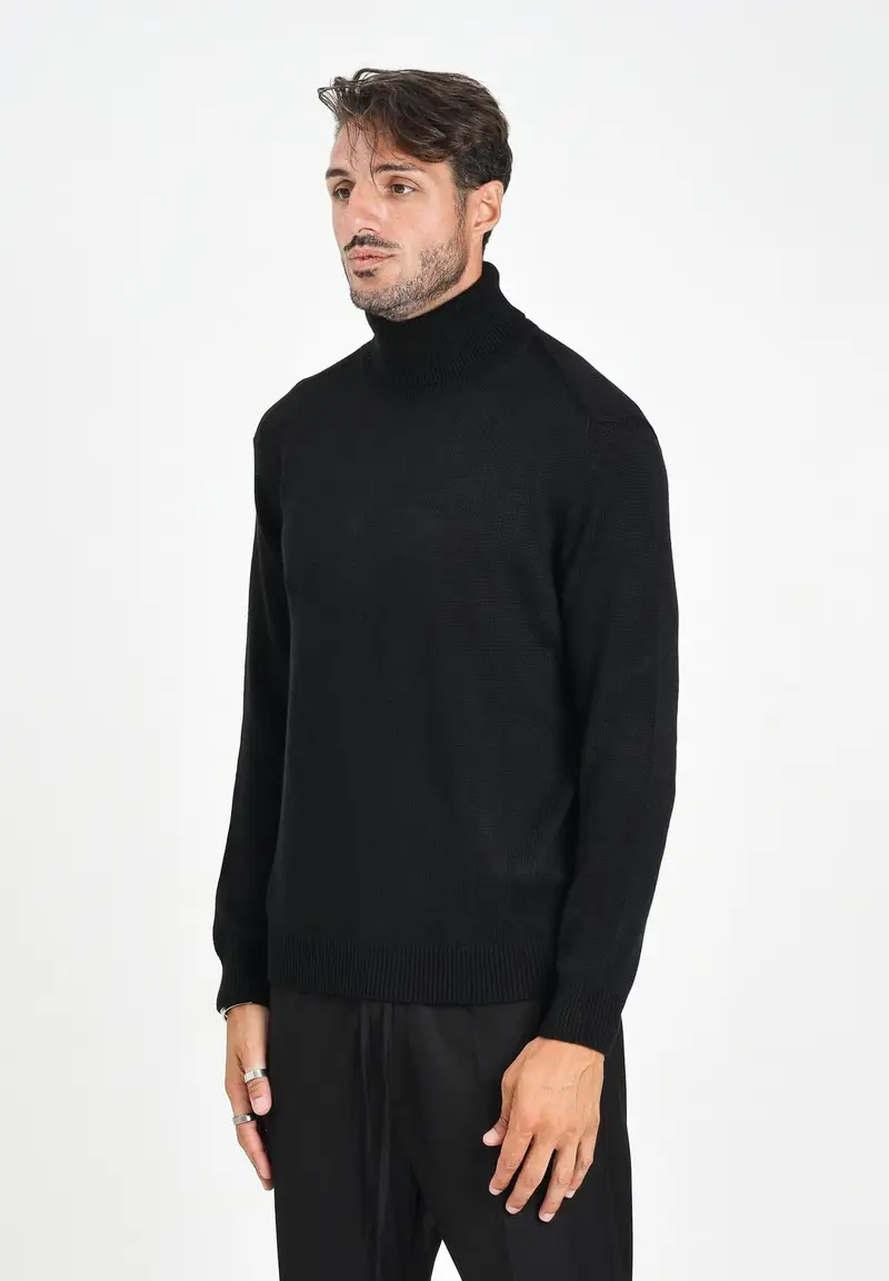 ARMANI EXCHANGE Maglione a collo alto nera da uomo
