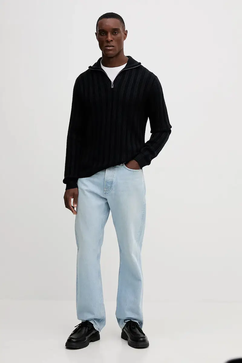 maglione con lana Blu navy miniatura 2