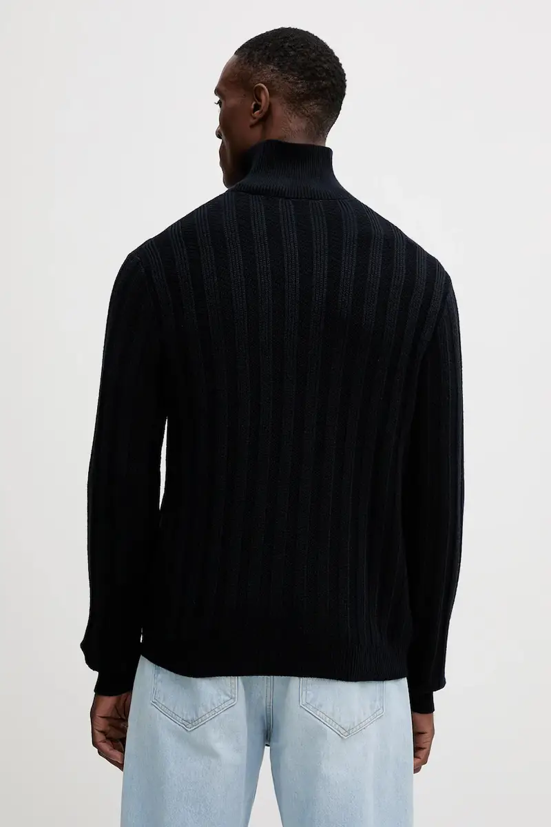 maglione con lana Blu navy miniatura 3