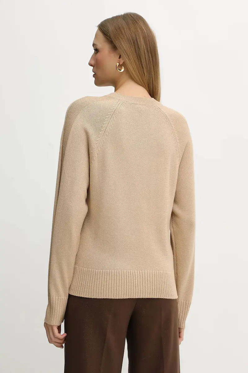 maglione con lana colore beige XW001335 AF13774 miniatura 3