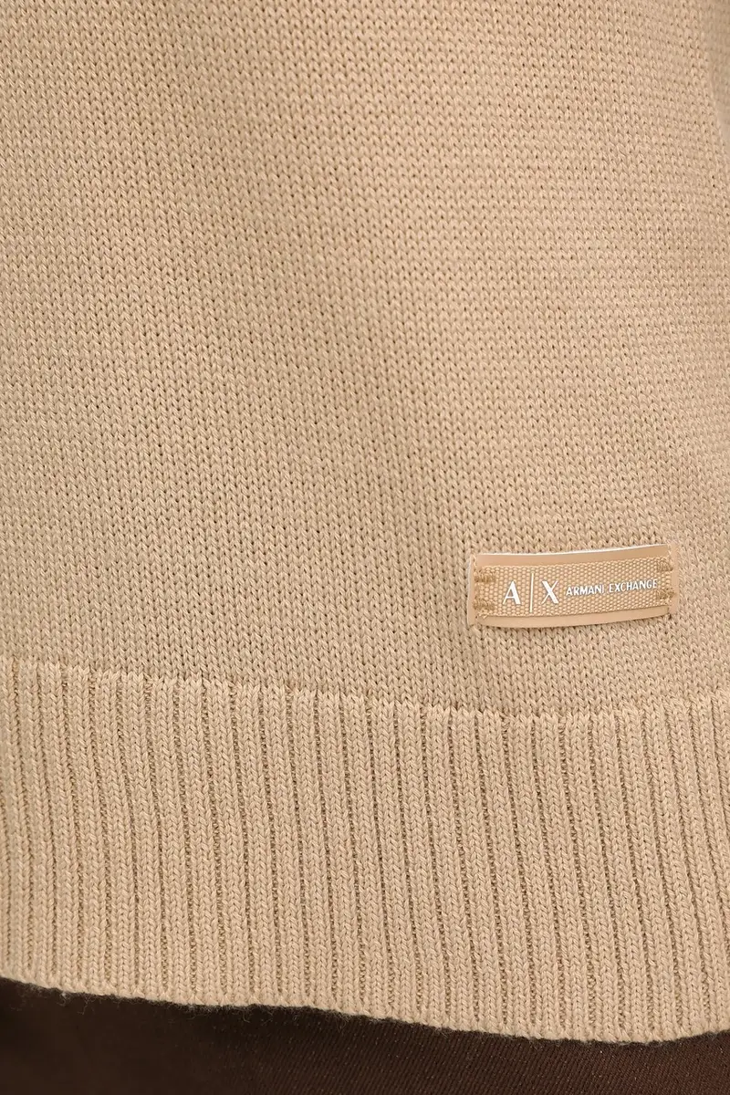 maglione con lana colore beige XW001335 AF13774 miniatura 5