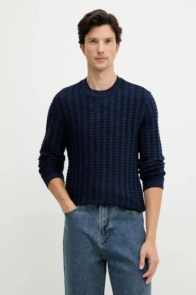 maglione con lana colore blu navy XM001321 AF11965