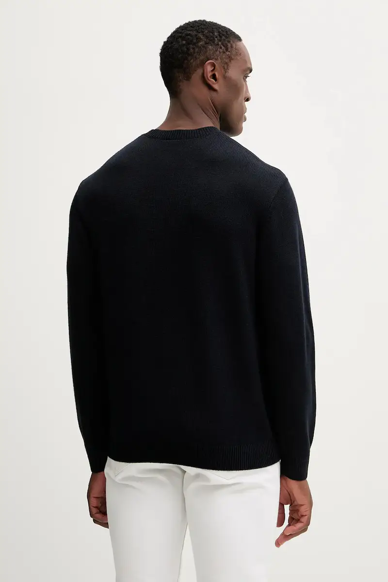 maglione con lana colore blu navy XM001323 AF13776 miniatura 3