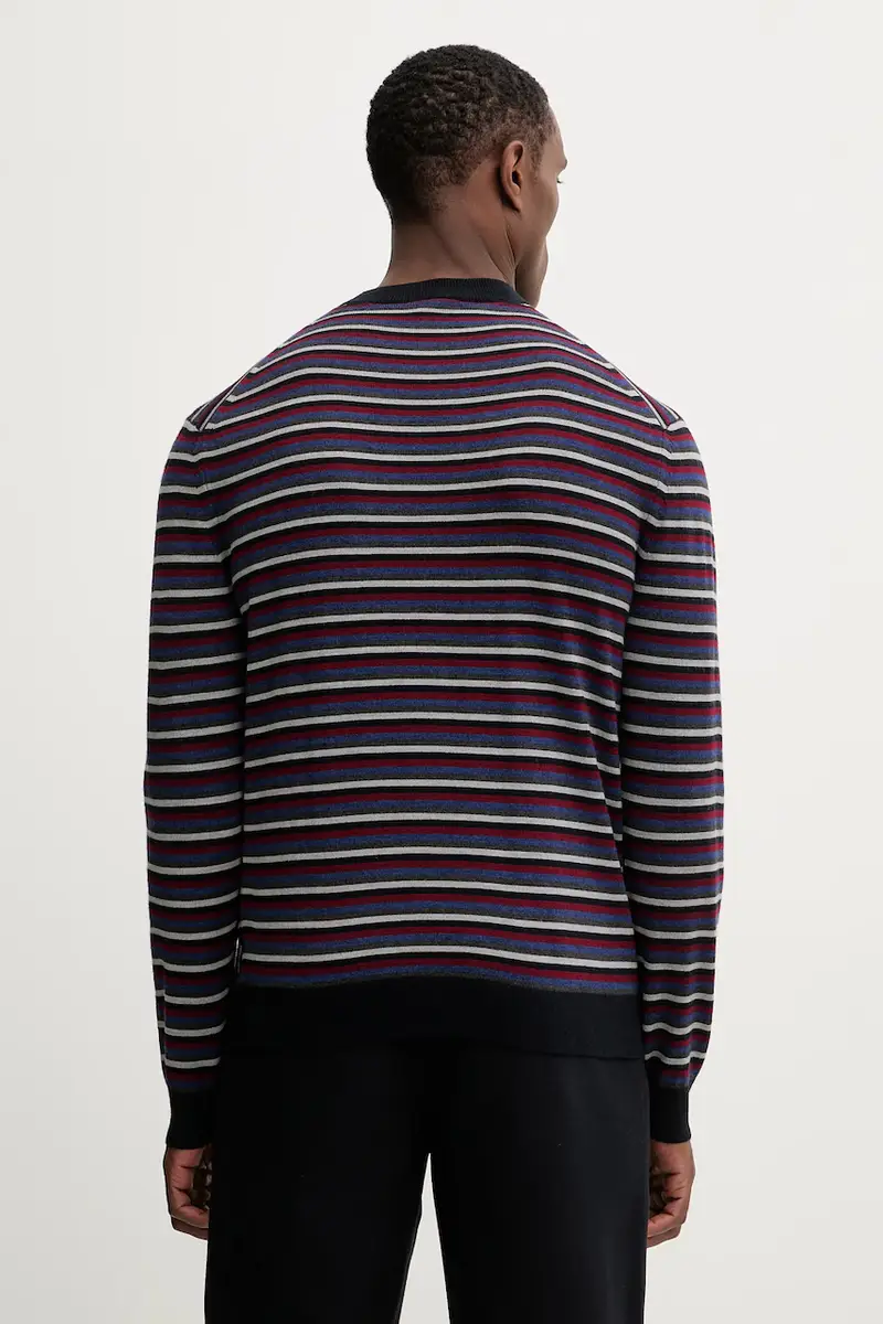 maglione con lana colore blu navy XM001324 AF11965 miniatura 3