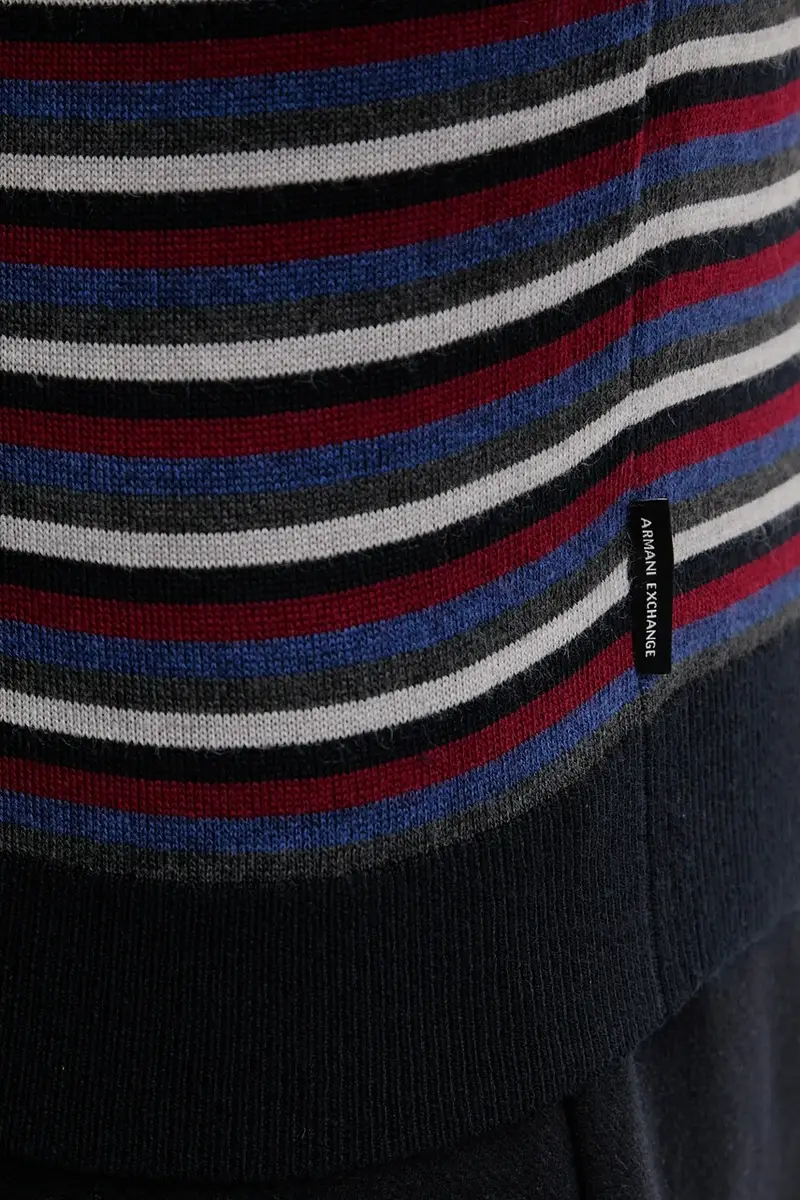 maglione con lana colore blu navy XM001324 AF11965 miniatura 5