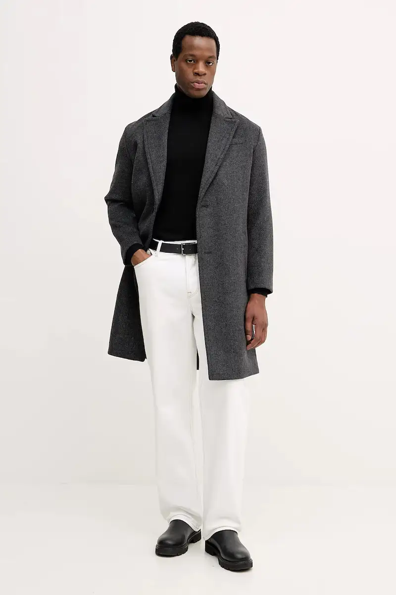 maglione con lana colore nero XM000900 AF11982 miniatura 2