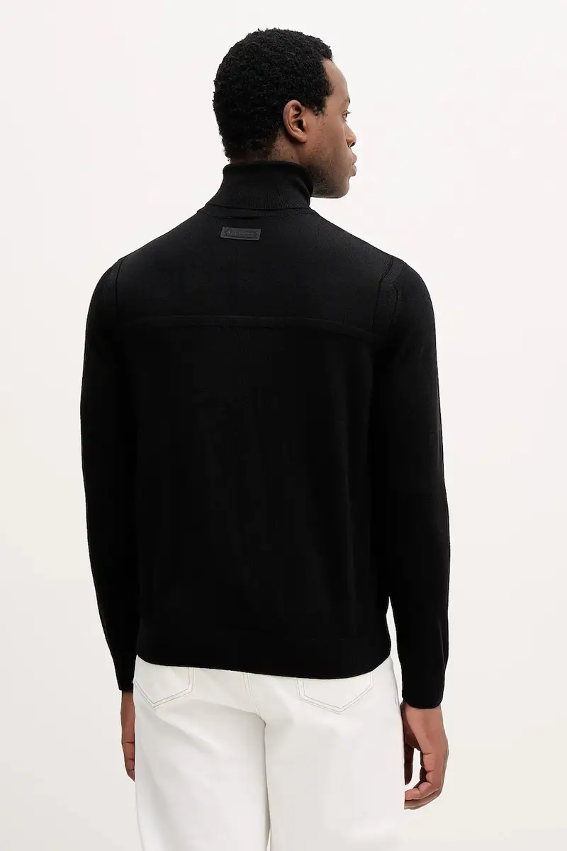 maglione con lana colore nero XM000900 AF11982 miniatura 3