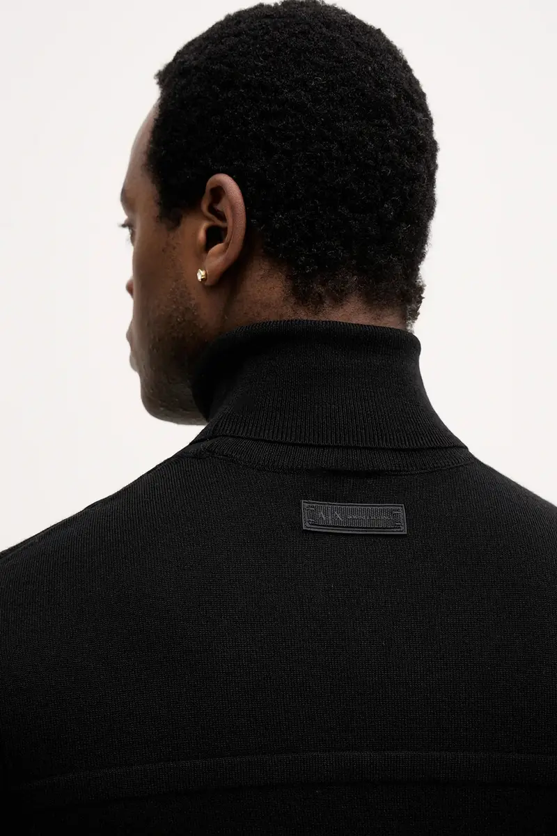 maglione con lana colore nero XM000900 AF11982 miniatura 5