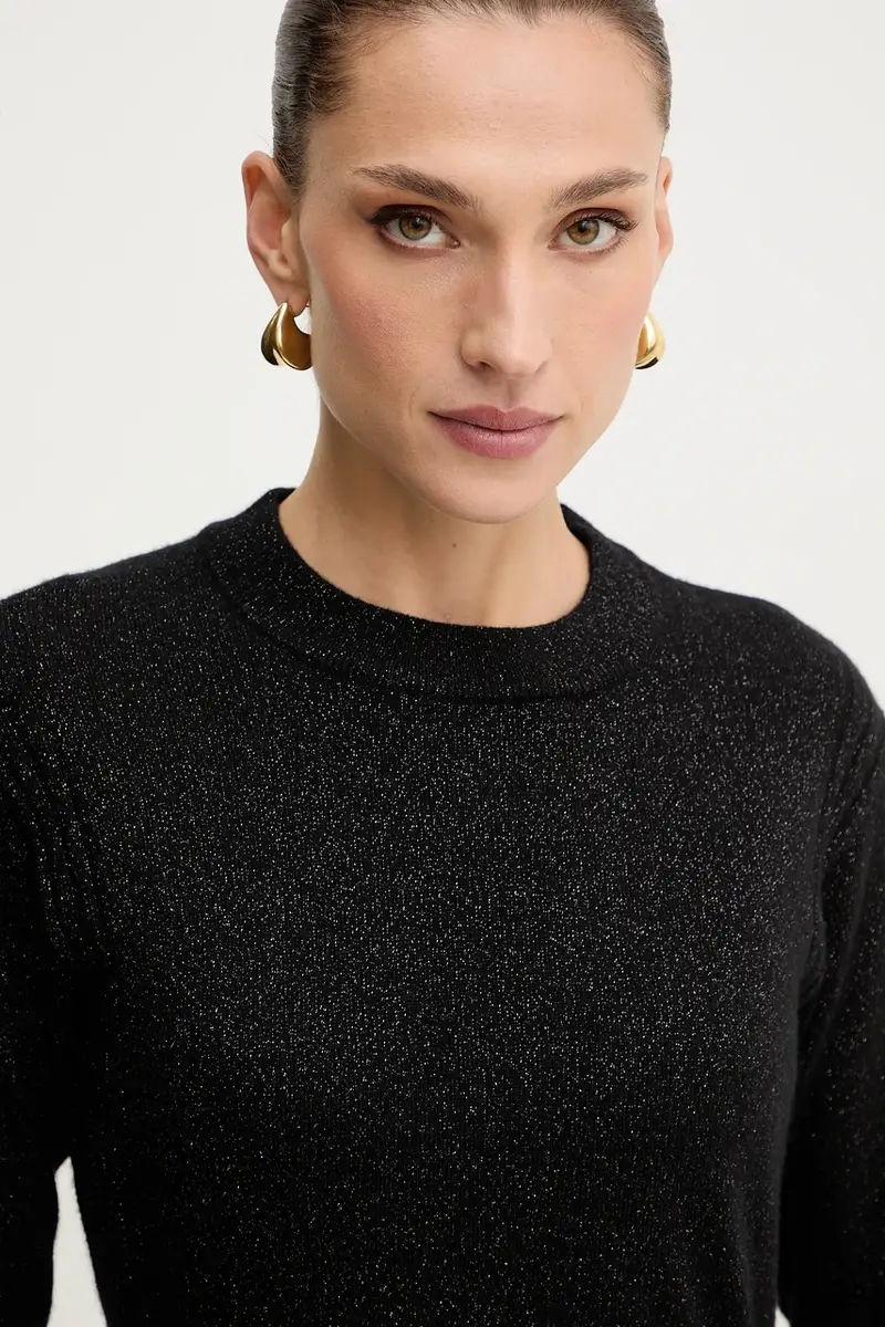 maglione con lana colore nero XW001164 AF16181 miniatura 4