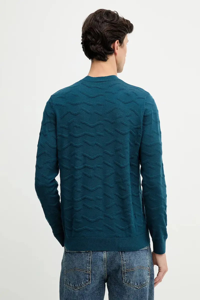 maglione con lana colore turchese XM001560 AF11982 miniatura 3