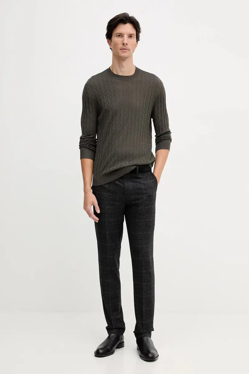 maglione con lana colore verde XM000878 AF11982 miniatura 2