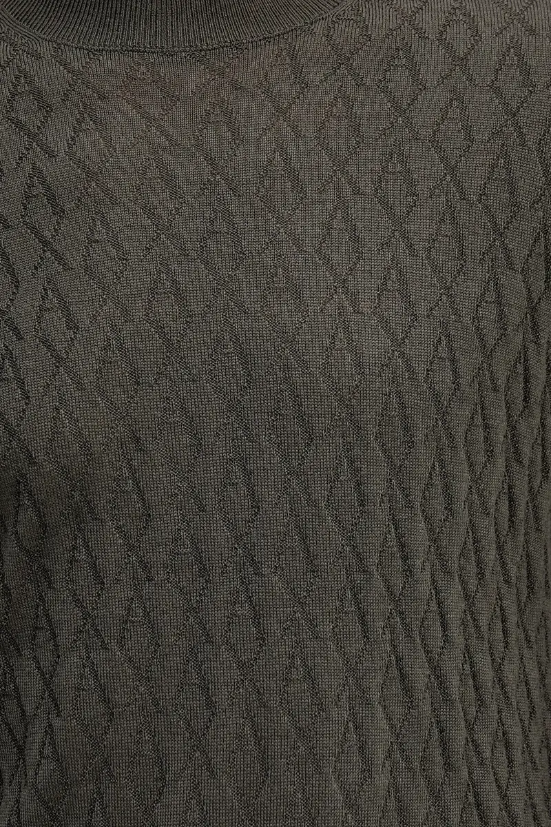 maglione con lana colore verde XM000878 AF11982 miniatura 5