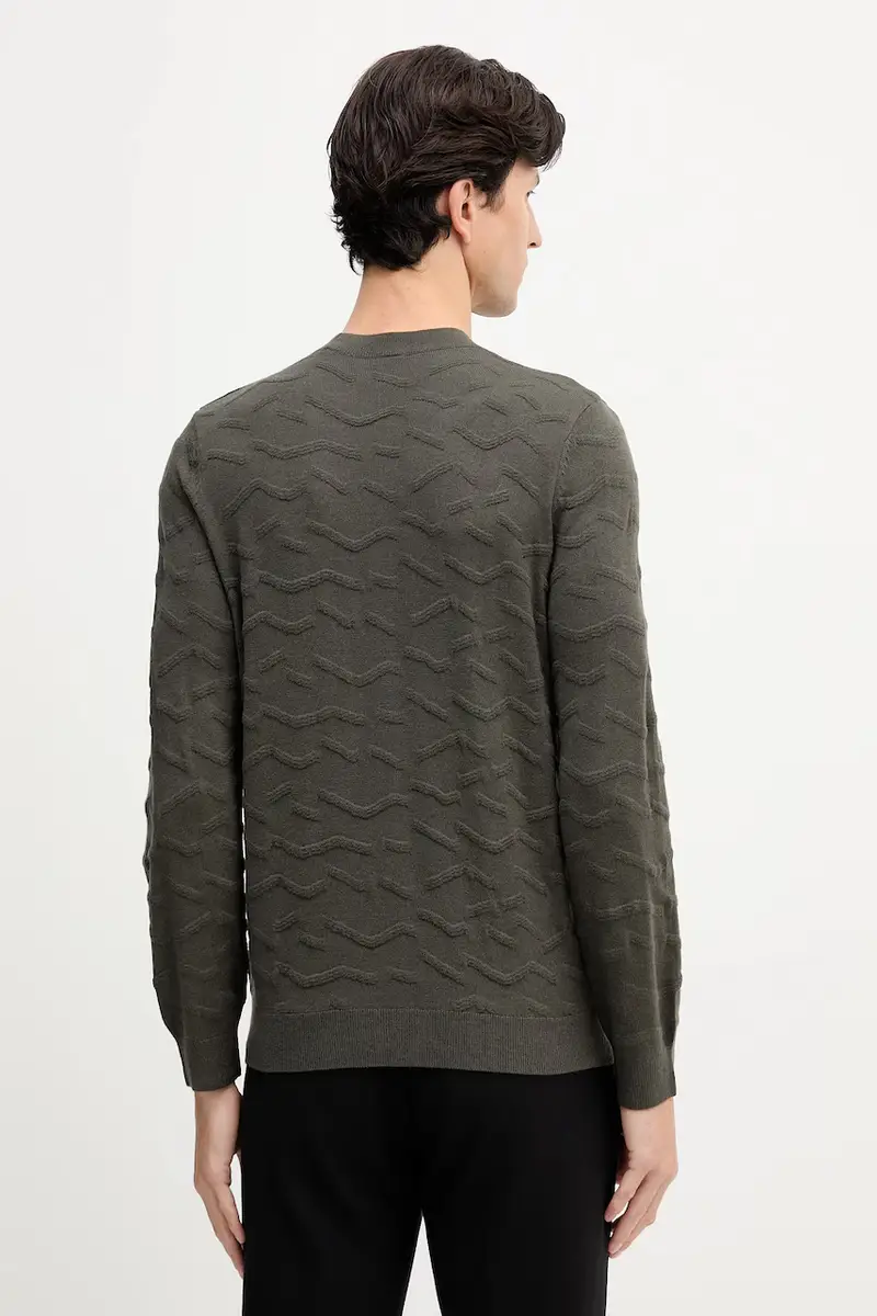 maglione con lana colore verde XM001560 AF11982 miniatura 3