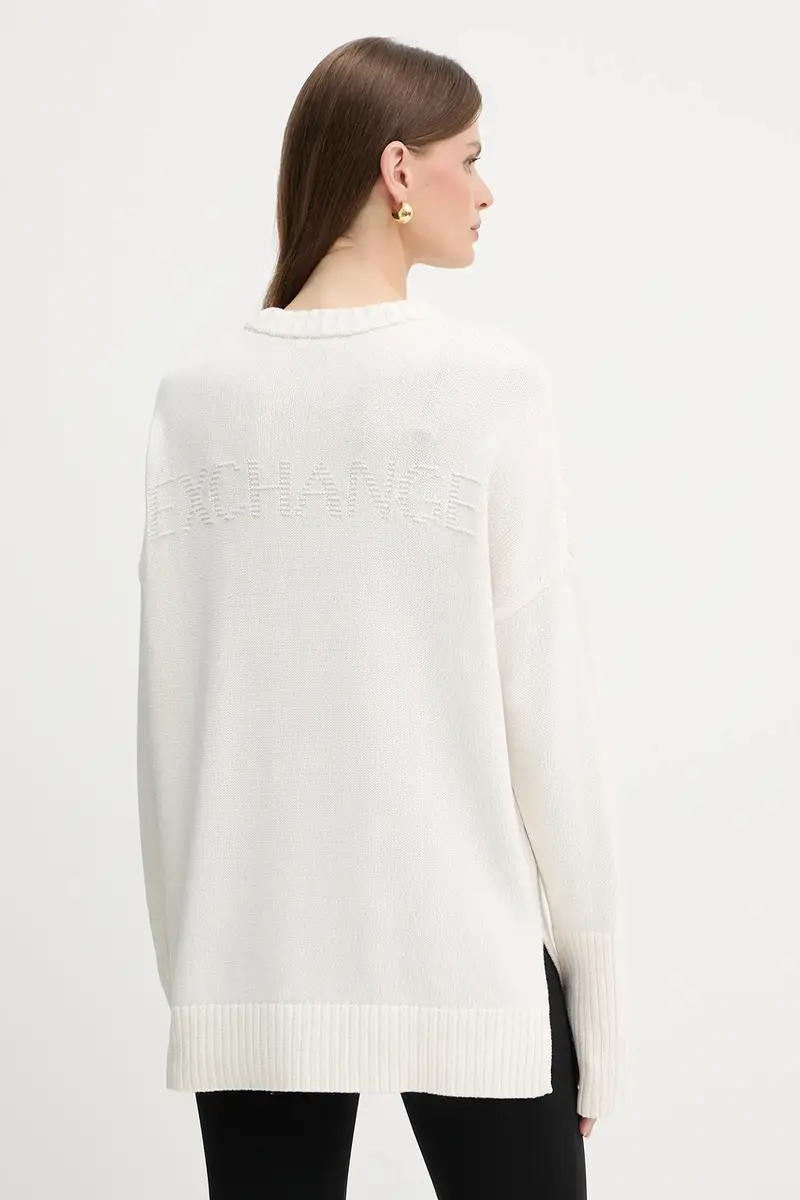 maglione in cotone donna colore beige XW000760 AF16552 miniatura 3