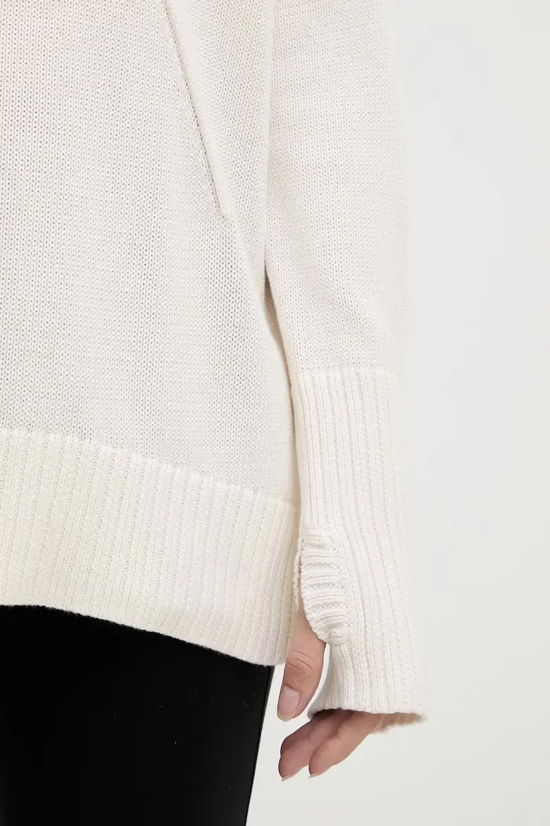 maglione in cotone donna colore beige XW000760 AF16552 miniatura 5