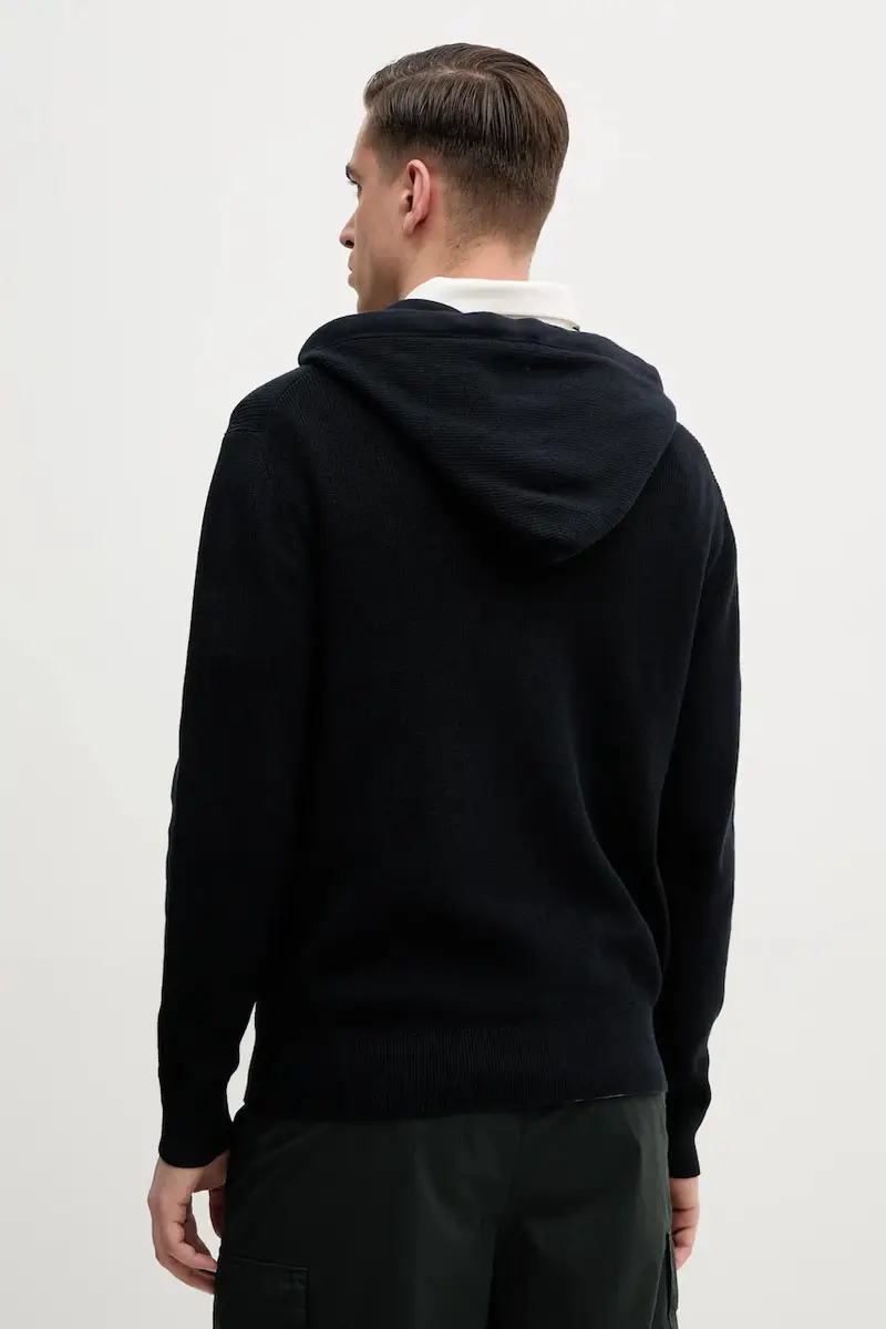 maglione in cotone uomo colore blu navy XM000180 AF11960 miniatura 3