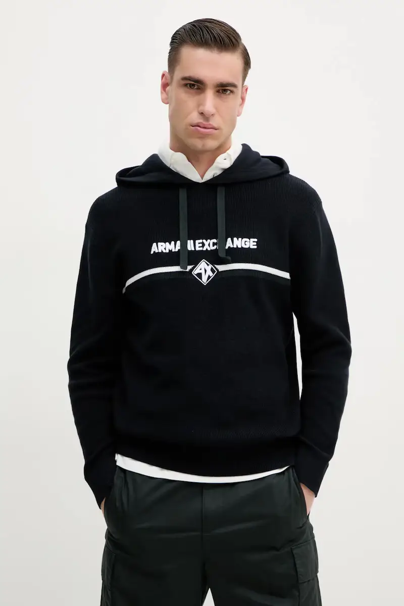 maglione in cotone uomo colore blu navy XM000180 AF11960